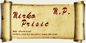 Mirko Prišić vizit kartica
